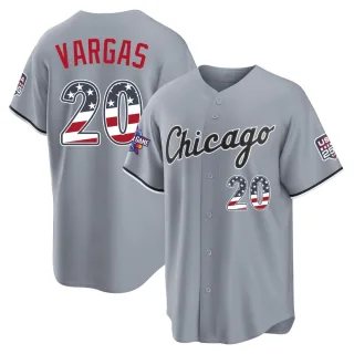 Limited Men's Miguel Vargas Chicago White Sox 2026 All-Star Edition Stars & Stripes Road Stadium Jersey - Gray