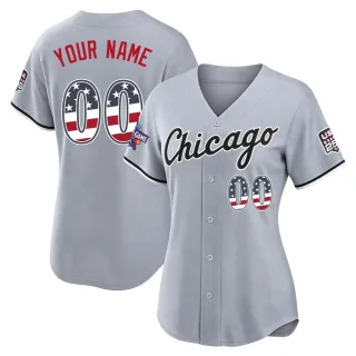 Limited Women's Custom Chicago White Sox 2026 All-Star Edition Stars & Stripes Road Stadium Jersey - Gray