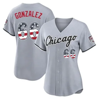 Limited Women's Wikelman Gonzalez Chicago White Sox USA 250 Fourth Of July Road Stadium Jersey - Gray