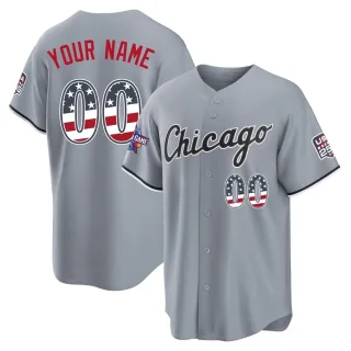 Limited Youth Custom Chicago White Sox 2026 All-Star Edition Stars & Stripes Road Stadium Jersey - Gray
